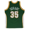 Camiseta de baloncesto Kevin Durant Shawn Kemp Gary Payton Ray Allen blanco amarillo verde Clásicos camiseta retro Hombres mujeres jóvenes S-XXL Camiseta deportiva