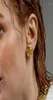 Stud Earrings Gold Plated Nugget For Women Lava Wrinkled Asymmetric Irregular Creative Jewelry Vintage4595433