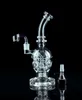 Inebrianti Bong di vetro spesso Narghilè Fab Egg Fumo Pipa ad acqua Teschio Beaker Dab Rig Bong Recycler dab Rigs