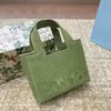 Sac fourre-tout en fibre de coco noir et vert tissé, petit sac fourre-tout de styliste