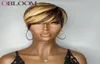 Markera blondin Short Bob Pixie Cut Wig Human Hair Wigs With Bangs Brasilian Wigs For Black Women Full Machine Made43341994777299