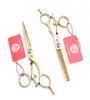 55039039 16cm Titanium Purple Dragon Gold Swivel Handle Cutting Shears Thinning Scissors Hairdressing Scissors Professional3351843