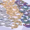 Naszyjniki wiszące stali nierdzewne puste urok księżyca złoto srebrny kolor naszyjnik dla kobiet biżuteria produkująca bransoletki materiały rzemieślnicze