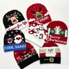 Top Caps Noel Teması Tüm Yaş İçin Baskı Şapkası Örme Jakquard Beanie Kış Sıcak Kapağı