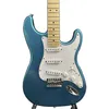 ST Guitar, Mahogany Body, Metallic Blue Color, Maple Fingerboard, 22 Frets Free Ship