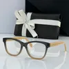 Retro Hoge Kwaliteit Luxe Zonnebril Optische Computer Lezen Brillen Mode Vrouwen Anti Lichtblauw Cat Eye Brilmontuur CH3443 Oversized Vierkant Lesebrille