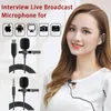 Microphones Interview Live Broadcast Mini Microphone pour iPhone Samsung Xiaomi Huawei Enregistrement Lavalier Tiktok Youtube