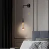 Lampa ścienna kryształ do sypialni el salon tło tła sconce światło nowoczesna wtyczka LED w Pull Switch dekoracja wewnętrzna