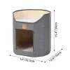 Mats Cat House Foldable Cat Tree Bed for Indoor Cats Cave House Small Kitten Sleeping Bed Double Deck Four Season Dropshipping