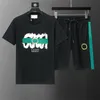 Tasarımcı Erkekler Spor Giyim Erkekler Spor Giyim Gömlek Kadın T-Shirt Şortları İki Parçalı Mektuplarla Set Kısa Kollular T-Shirt Sıradan Üst T-Shirt M-3XL