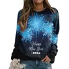 Women's Hoodies Women Round Neck Long Sleeve Full Print Year Spring Festival Holiday Casual Hoodless Sweatshirt Tops Fleece Crop Set