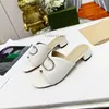 In elkaar grijpende G Designer Slipper Slip On Sandaal Uitgesneden Blondie Flatform pantoufle sliders Slippers Thongs Slides Voor Dames Dames Platte Strand Schoenen claquette 04