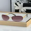 Nouveautés Lunettes de soleil sans monture pour femmes Lunettes de soleil Mode Miroir laser extérieur Verres multicolores Style Lunettes CHA71560 Nuances rétro avec boîte