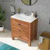 Rubinetti per lavandino del bagno Lavandino da bagno bianco portatile lavabo monoforo 30 X 18 pollici lavabo in ceramica monoforo per bagno top Q240301