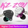 Hörlurar KZ ZSN Earphones 1DD+1BA Hybrid In Ear Monitor Noise Refering HiFi Music Earbuds Sport Stereo Bass Headset med mikrofon