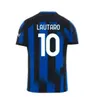 Hayranlar oyuncu 23 24 Lukaku Lautaro Inters Milans Futbol Forma Yıldönümü Correa Dzeko Barella Skriniar 2023 2024 Brozovic Ev Away Futbol Gömlek Erkek Çocuk Kiti