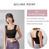 Completi Reggiseno sportivo Crop Top Gilet Push Up Gym Fiess Reggiseni attivi Tuta da yoga sexy Abbigliamento sportivo femminile Elastico Donna Nero