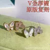 Bracelet Vanclef Collier Vanclef Fashion Classic Four Leaf Clover Bracelet DESGINER VAN CLEFF BRACELET VCAS CLOVER FANJIA RING BATTERFLY WEMENS HIGH Edition V Gol