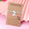 Link Bracelets 2pcs/set Drip Oil Couples Friend Butterfly Bracelet Adjustable BFF Friendship Jewelry Gifts For Kids
