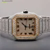 Factory Custom Pass Test diamentów w luksusowym vvs moissanite diamentowy zegarek unisex hip hop pełny lodowany diamentowy zegarek
