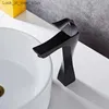 Bathroom Sink Faucets Newly designed basin type faucet black and chrome plated bathroom sink single handle deck washing cooling mixer crane Q240301