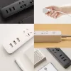 Contrôler l'original Xiaomi Smart Home Electronic Power Stand Charge Fast Facture 3 USB avec 3 sockets Standard Plug