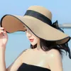 Geniş Kötü Şapkalar Yaz Güneş Koruma Plaj Hip Hat Kadın Çok Yönlü Kadınlar Moda Big Sombrero Playa 83