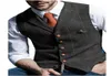 New Wool Plaid Men Suit Vest Slim Fit Notched Lapel Groom039s Jacket Formal Tuxedo Party Prom Suit Vest Custom Made Wedding Sui3945999