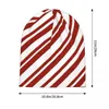 Berets Red And White Line Beanie Hats Candy Cane Stripe Bonnet Female Male Street Outdoor Knit Hat Autumn Printed Elastic Caps
