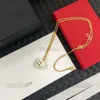 Роскошные брендовые ожерелья с подвесками, женские дизайнерские ювелирные изделия с принтом, модное уличное классическое женское ожерелье, праздничные подарки 0122
