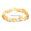 Pulseras de encanto Pulsera de piedra de gema natural Irregar Crystal Stretch Chip Beads Redes Brazaletes Cuarzo Chakra Pulsera para mujeres Regalo Dr Dhync