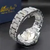 Luxe Mannen Horloge Bling Grote Diamant Quartz Horloges Mannelijke Hip Hop Rock Stijlvolle Waterdichte Kalender Horloges Droshipping