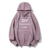 Uw eigen ontwerp merkfoto op maat heren en dames DIY hoodie sweatshirt casual fleece hoodie losse mode 22 kleuren 240220