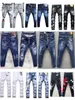 Jeans de créateur pour hommes, pantalons déchirés bleu noir, meilleure version de jeans rock de motard de style italien de haute qualité