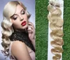613 Bleach Blonde micro-loop human hair extensions 100gpc body wave NonRemy Menselijk haar micro loop human hair extensions5684137
