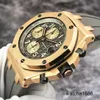 Relógios de pulso empresariais Relógio de pulso cronógrafo AP Watch Epic Royal Oak Offshore Series 26470OR Relógio masculino 18K ouro rosa data temporizador 42mm Relógio mecânico automático Wa