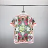 Camisa casual masculina camisa de designer 24ss camisa de botão masculina impressa flor havaiana camisa casual masculina magro manga curta terno casual havaiano tamanho M-3XL #013