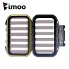 Boxes Bimoo 2PCS Fishing Fly Box for Nymph Dry Wet Trout Fly Fishing Fly Pocket Waterproof Case