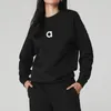 Al-Yoga Sweatshirts 봄/가을/겨울 승무원 목 풀 오버 느긋한 스웨터 두꺼운 대형 조깅하는 땀복 유니니스 섹스 캐주얼 탑 패션 아웃복 재킷