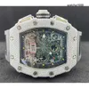 Знаменитые наручные часы Популярные наручные часы RM Watch RM11-03 Автоматические роскошные мужские часы с белым муассанитом и бриллиантом круглой огранки