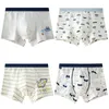 Boys Boxer Underwear for Kids Striped Navy Blue Cotton Underpanties Bottoms Boys Clothes for 3 4 6 8 10 12 14 Years Old 203021 1189 Y2