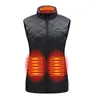 Damesvesten Opstaande kraag Mouwloze zijzakken Ritssluiting Vest Intelligente USB Elektrische verwarming Warm vest Dameskleding