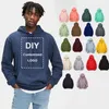 Uw eigen ontwerp merkfoto op maat heren en dames DIY hoodie sweatshirt casual fleece hoodie losse mode 22 kleuren 240220