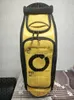 Sacs de golf Cercle noir jaune Sacs de chariot en T Grande capacité multifonctionnel de haute qualité modèle masculin féminin Contactez-nous pour voir des photos avec LOGO