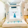 3x3 m (10x10ft) Pastel crianças inflável branco casa do salto com poço de bolinhas moonwalks saltando castelo saltitante equipamento de jogo macio