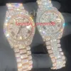 Luxo moissanite diamante relógio gelado relógio masculino designer para relógios masculinos de alta qualidade montre movimento automático relógios orologio.Montre de luxo l4