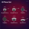 Cookware Sets Circulon 83903 Radiance Hard Anodized Nonstick Pots And Pans Set 10 Piece Gray