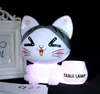 BRELONG led criativo gato piggy bank candeeiro de mesa dormitório estudantil kids039s night light carregamento usb dobrável lamp1332082