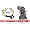 Halvhundkrage för antipull Träning Snabbfreleas metallspänne justerbar rostfritt stål krage för hundar Pet Prong choke krage