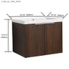 Bathroom Sink Faucets 24 inch bathroom vanity with sink modern wall mounted floating vanity storage cabinet with double door bathroom Q240301